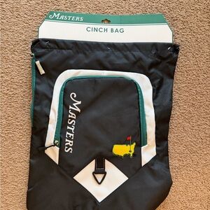 Masters Black and White Cinch Backpack